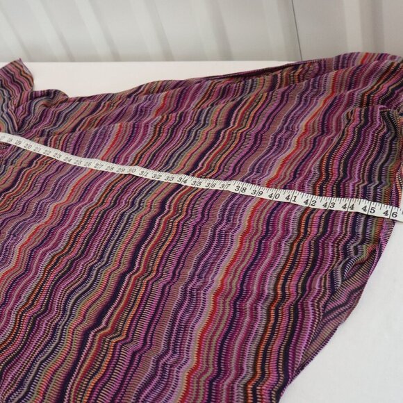 Maison Tara Womens Pink Purple Striped Crossover Top V Neck Dress size 24W EUC - Picture 8 of 9